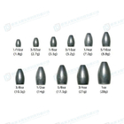 Chinese Supplier Bass Fishing Tungsten Bullet Weight With Plastic Insert 97% tungsten