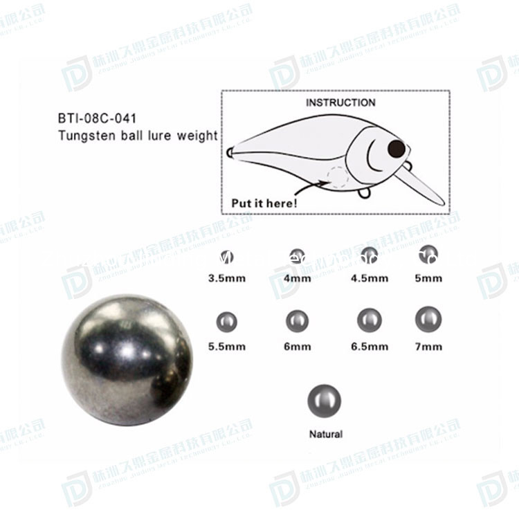 Wholesale Tungsten Fishing Weight Tungsten Ball For Hard Lure tungsten sphere